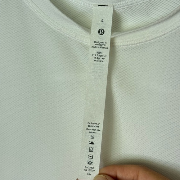 Lululemon High Neck Run and Train Tee Women’s Size 4 - Picture 5 of 8